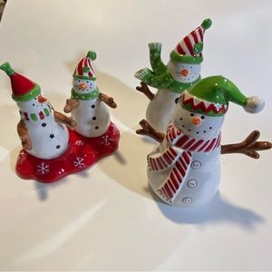 Simply Snowman Sugar/Creamer/S&P set like new from 2006, never used in box